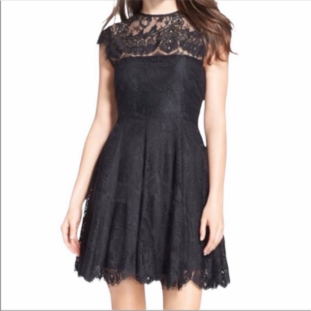 BB DAKOTA rylin lace sheath party dress NEW black
